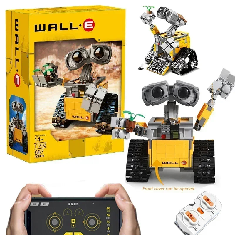 Klocki konstrukcyjne WALL E, 687 sztuk, elektryczna aplikacja Hi-Tech RC