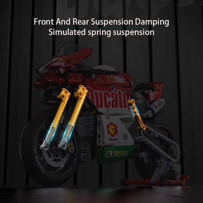 Zestaw klocków do budowania motocykla V4