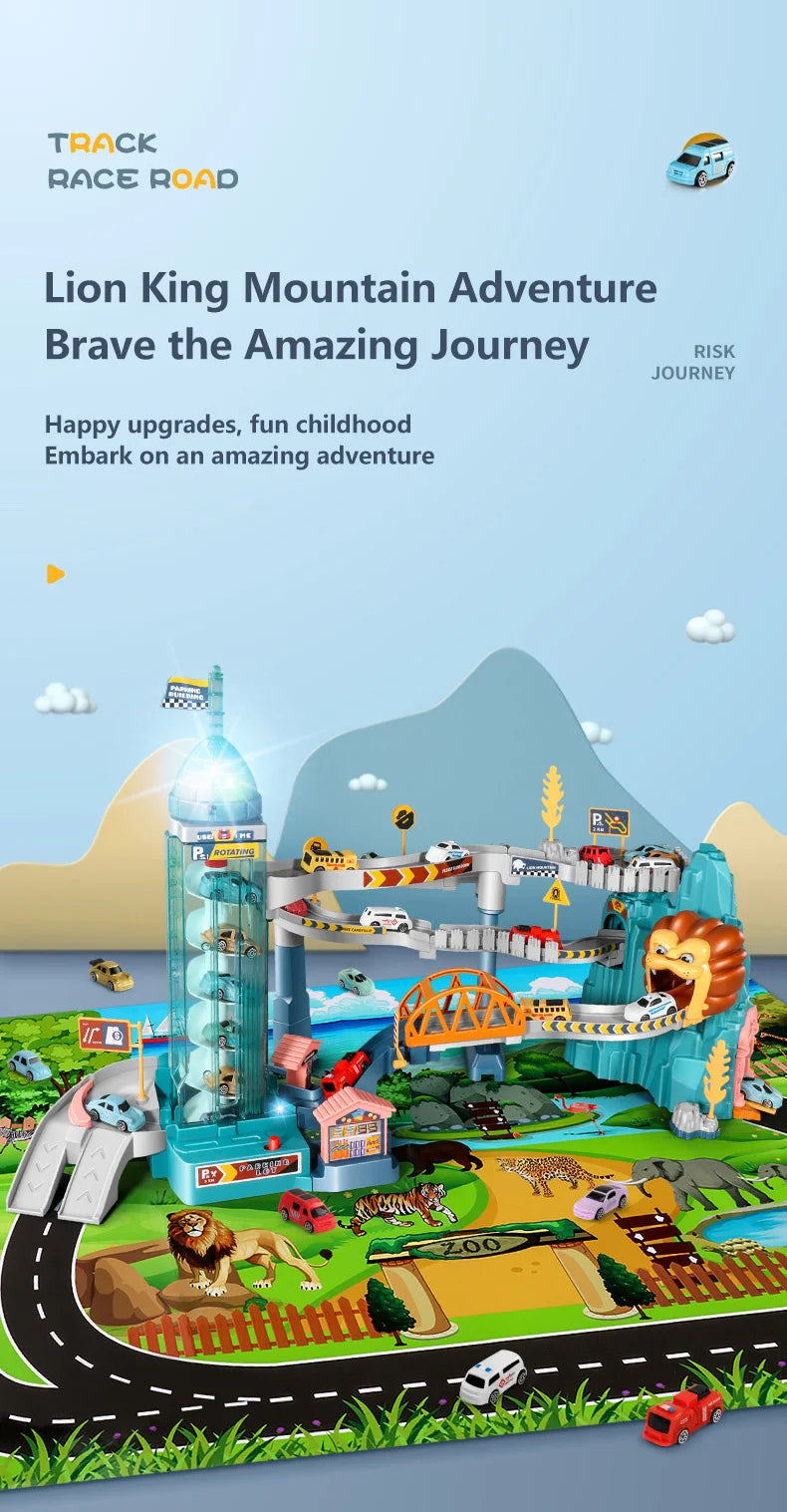 Tor wyścigowy Lew z samochodami dla dzieci
