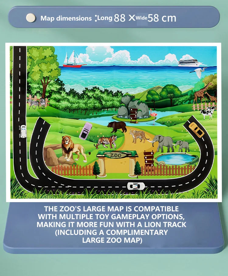 Tor wyścigowy Lew z samochodami dla dzieci