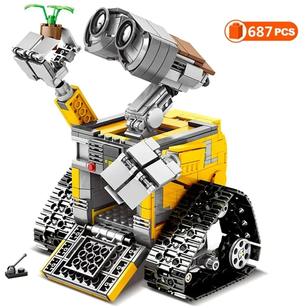 Klocki konstrukcyjne WALL E, 687 sztuk, elektryczna aplikacja Hi-Tech RC