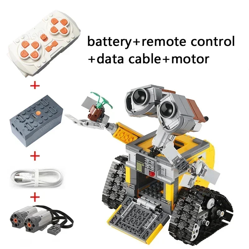 Klocki konstrukcyjne WALL E, 687 sztuk, elektryczna aplikacja Hi-Tech RC