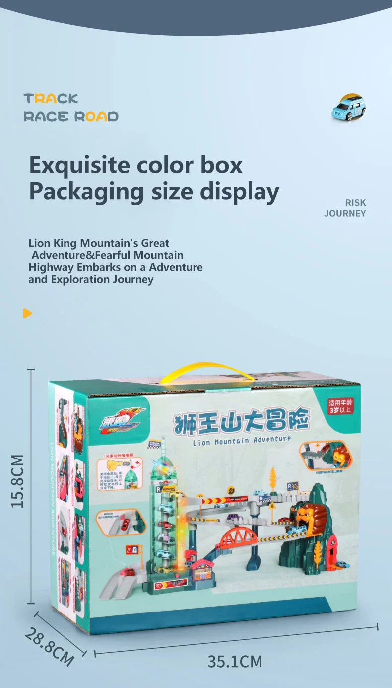 Tor wyścigowy Lew z samochodami dla dzieci